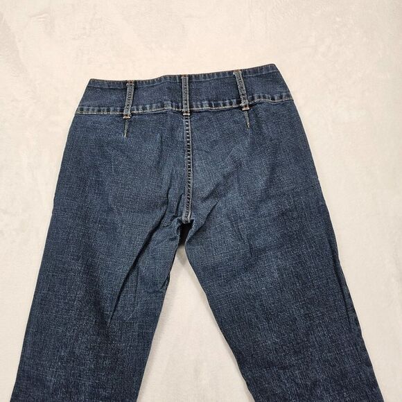 Levis Strauss Signature Jeans Women's 4 Blue Stretch Mid Rise Bootcut Denim EUC - Picture 4 of 13